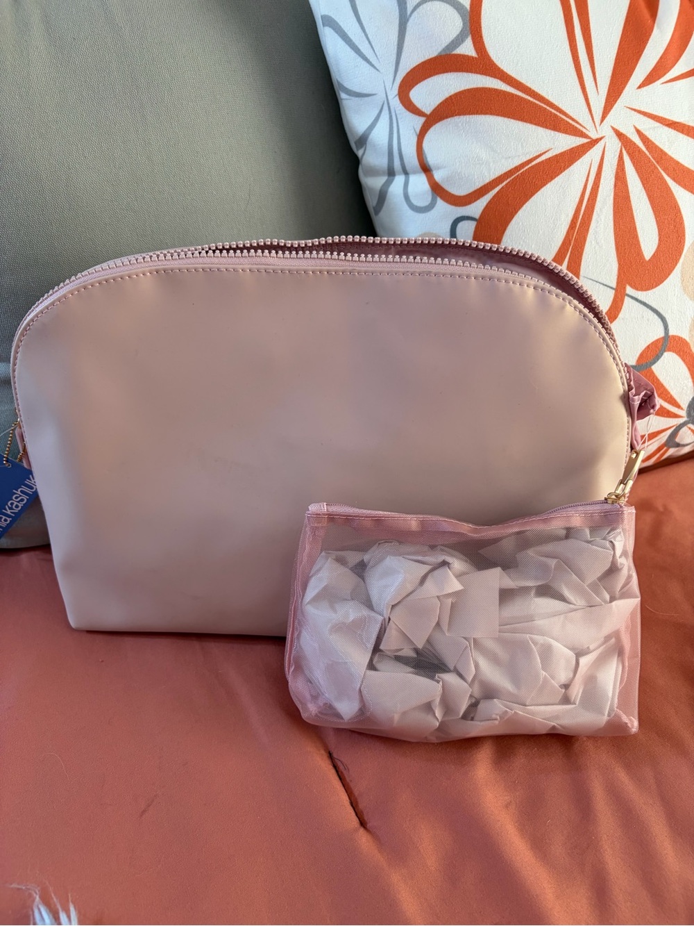 NWT Pink Travel Makeup Pouch Set - 2PCS